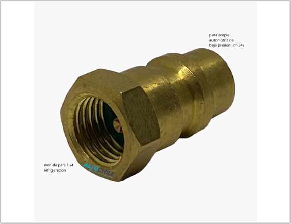 ADAPTADOR DE ACOPLE AUTOMOTRIZ R134A a 1/4