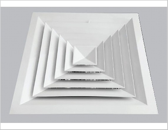 [DFR-40C-C/D] DIFUSOR DE AIRE 4 VIAS INYECCIÓN 40x40, CON DAMPER